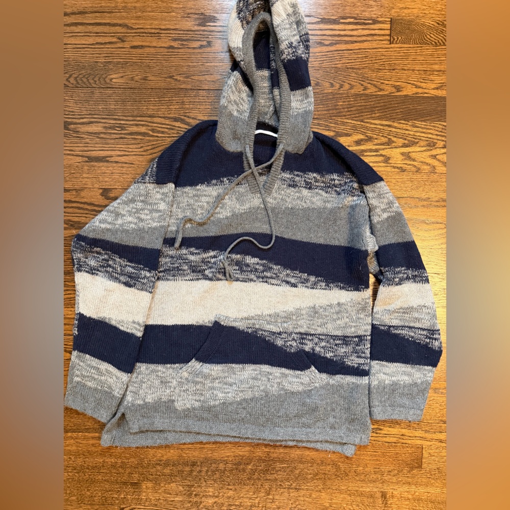 Outerknown Striped Alpaca Blend Hoodie – Men’s Large